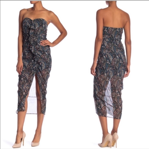 Veronica Beard Peyton Silk Strapless Ruched Dress - Picture 1 of 4